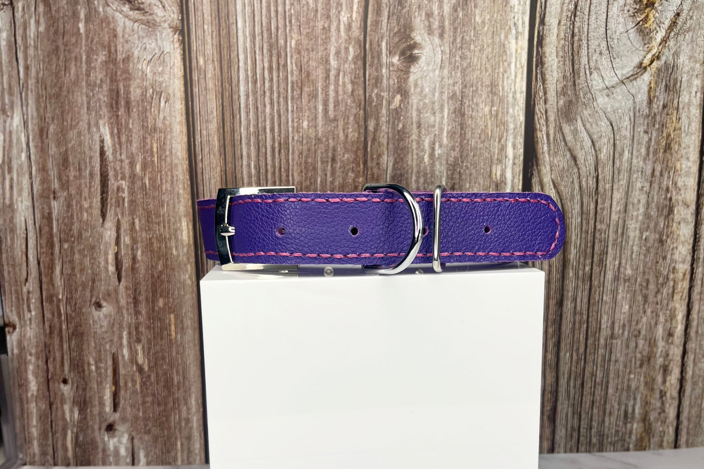 Large Purple Collar with Hot Pink Diamante