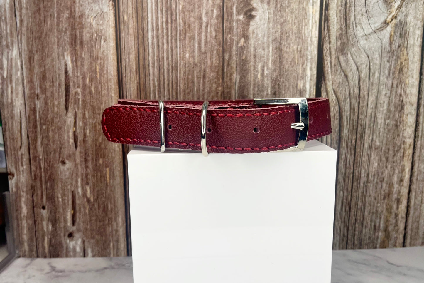 Large Red Collar with Red Diamante