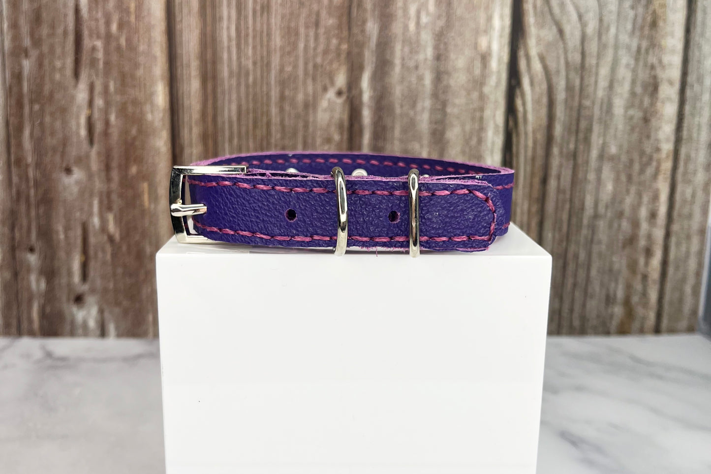 Small Purple Collar with AB Diamante