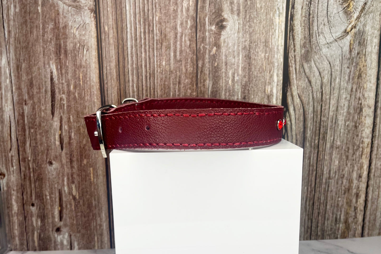 Large Red Collar with Red Diamante