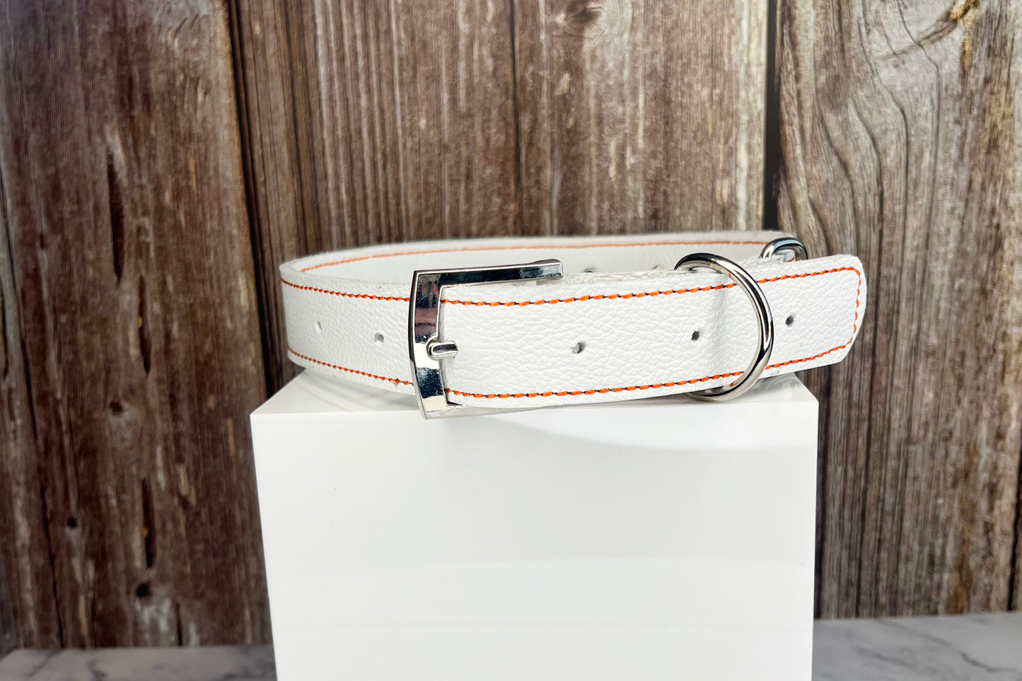 Large White Collar with Jade Green Diamante