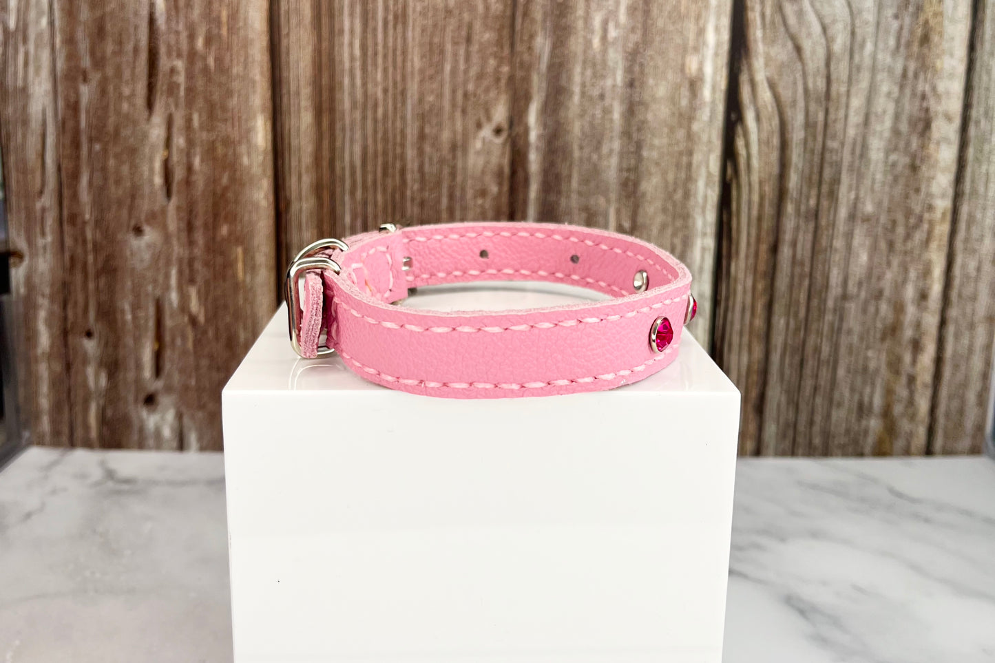Small Pink Collar with Hot Pink DIamante