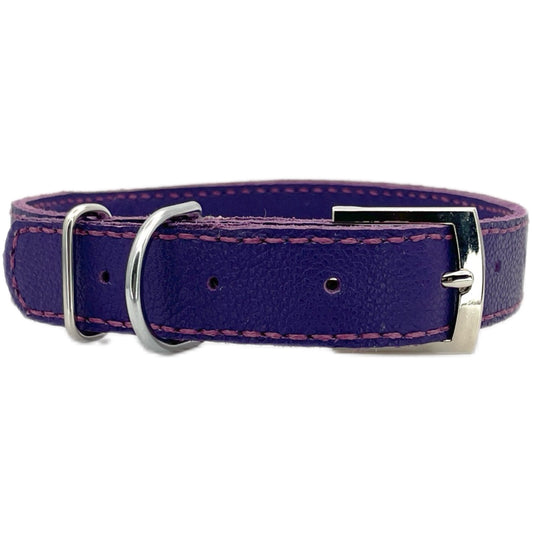 Large Purple Leather Collar