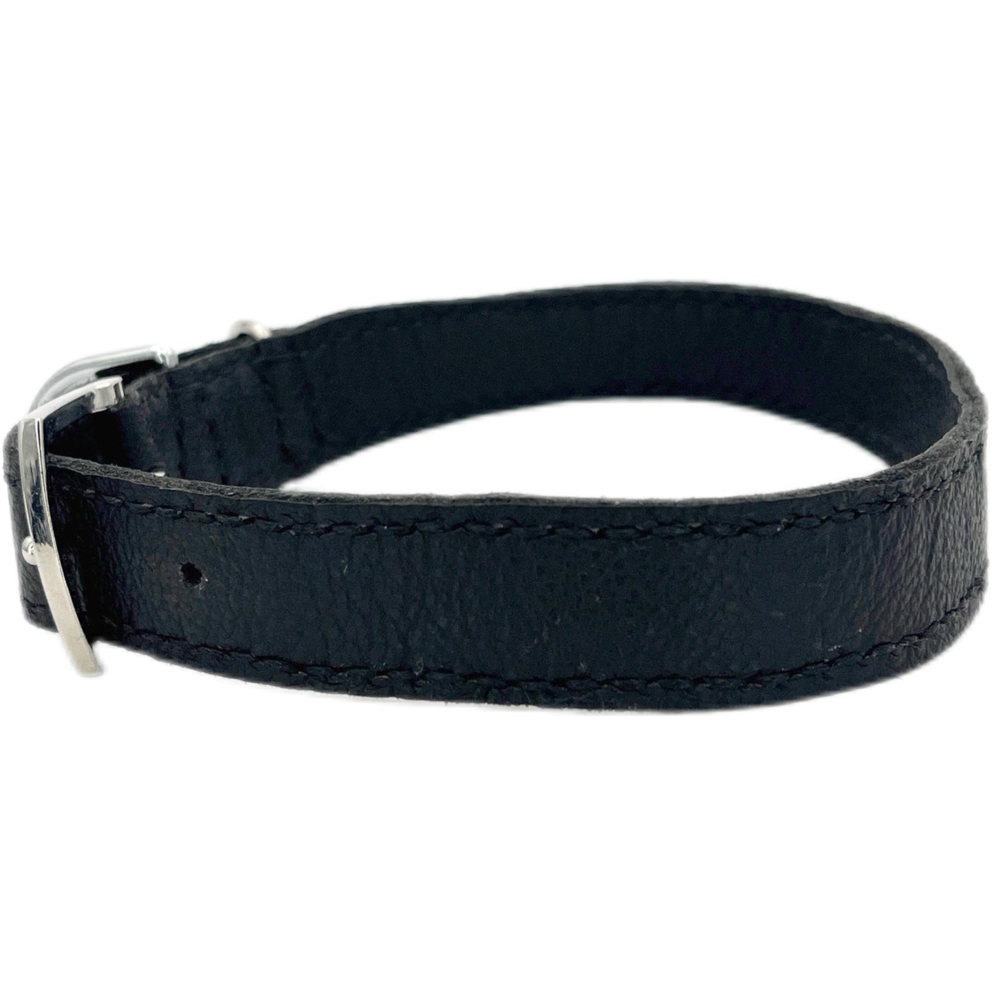 Large Black Leather Collar
