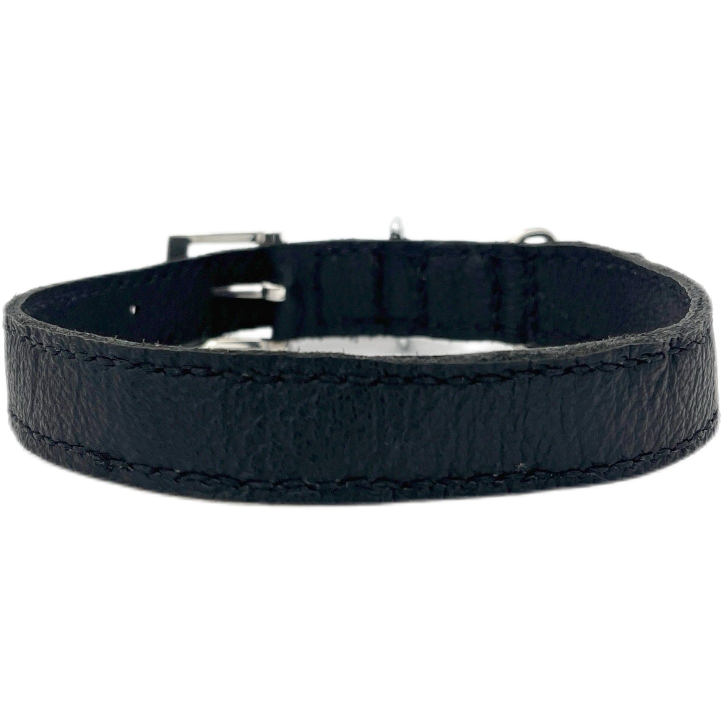 Large Black Leather Collar