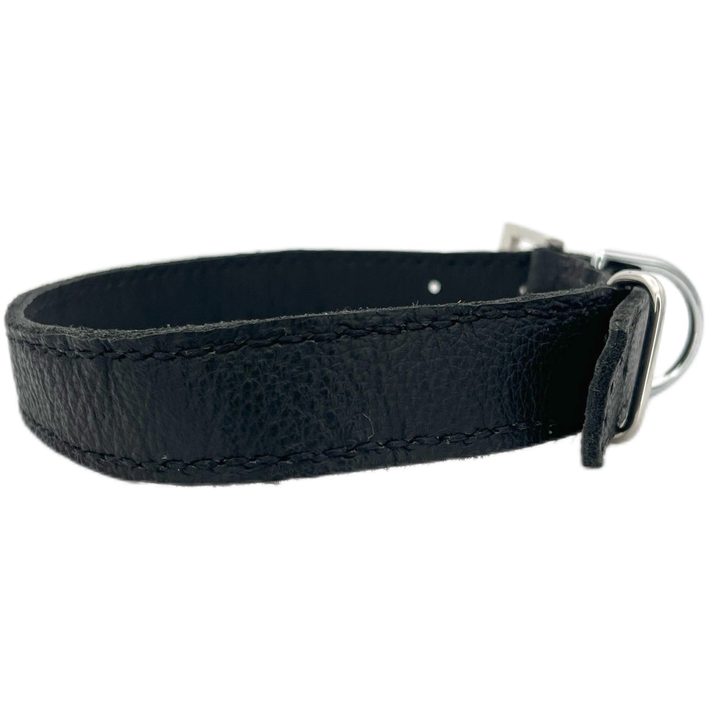 Large Black Leather Collar