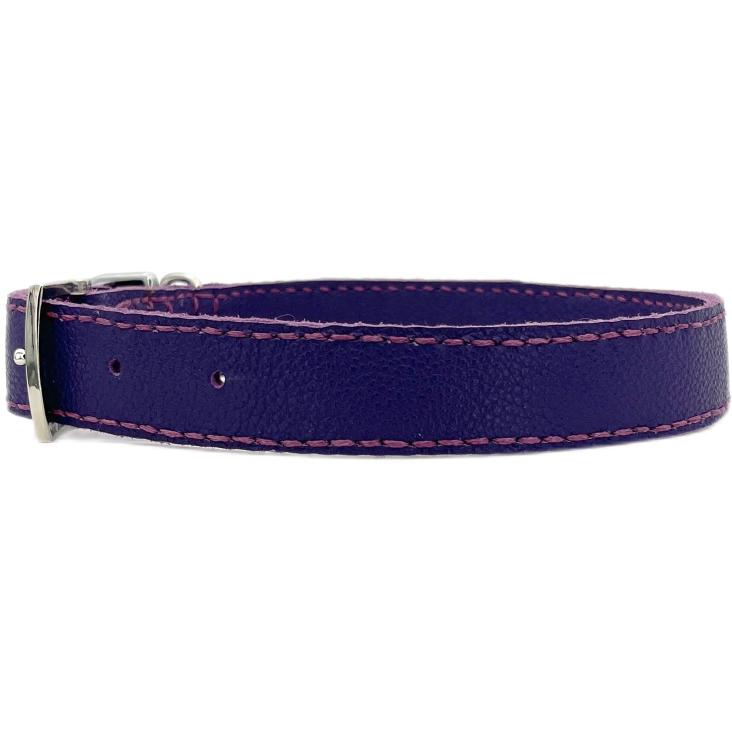 Large Purple Leather Collar