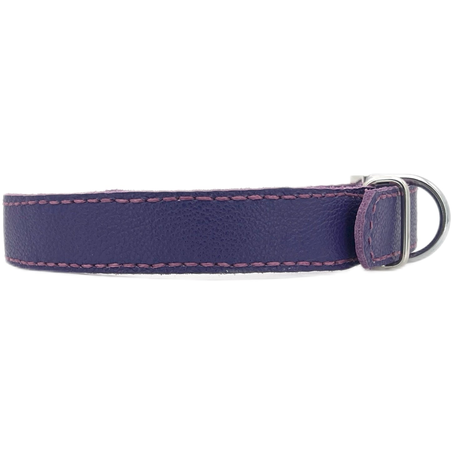Large Purple Leather Collar