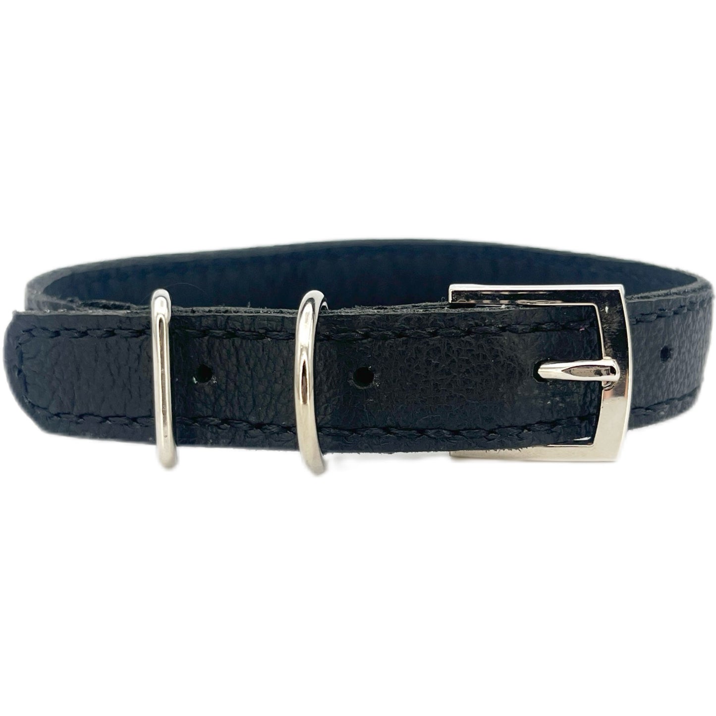 Medium Black Leather Collar