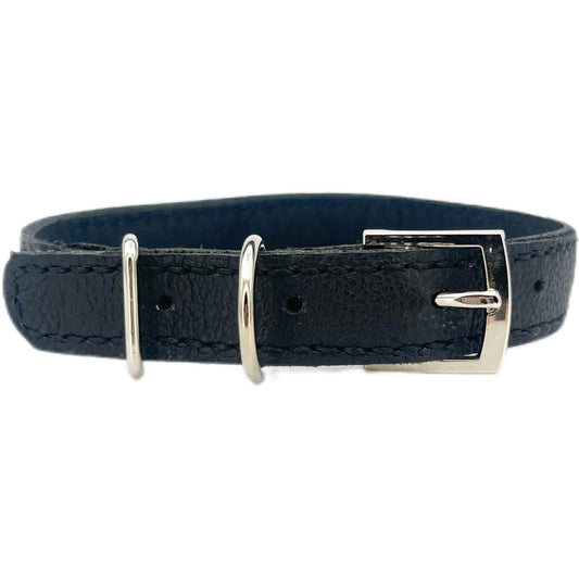 Medium Black Leather Collar