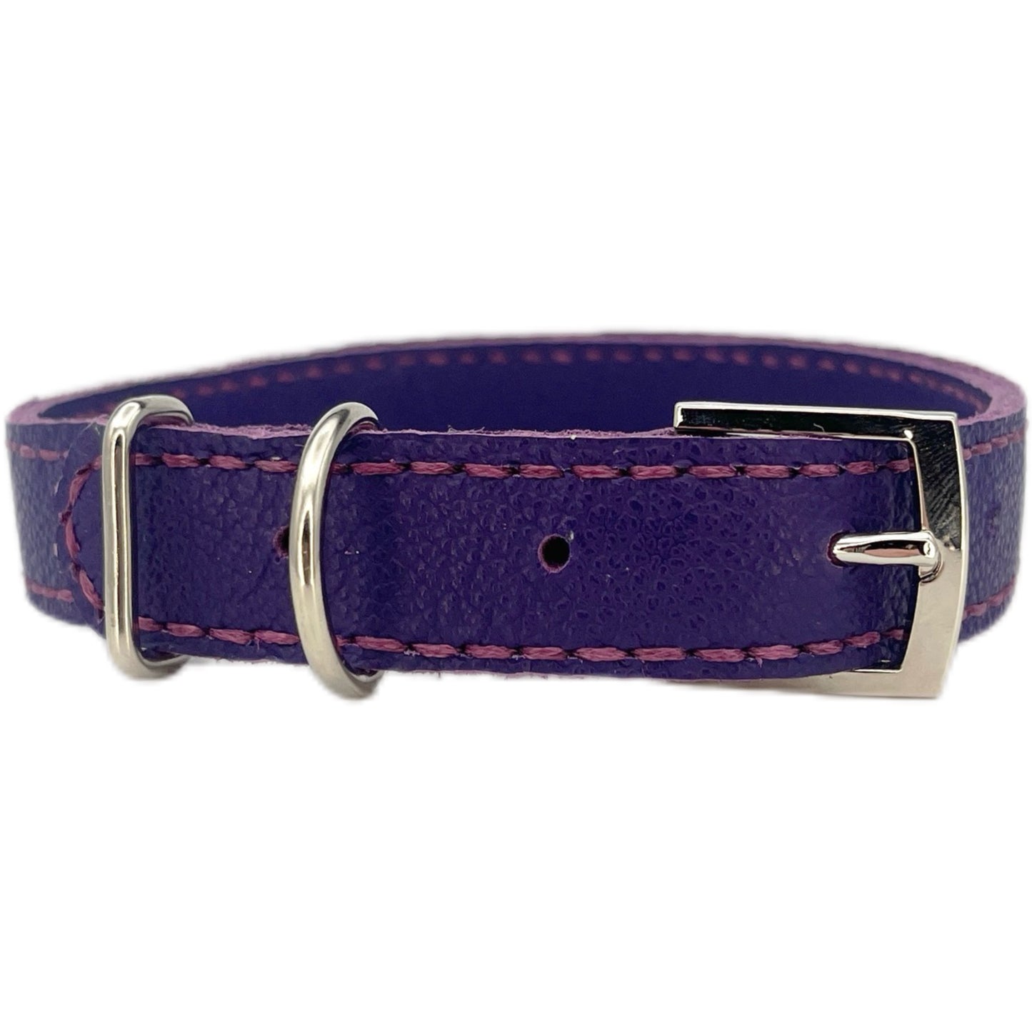 Medium Purple Leather Collar