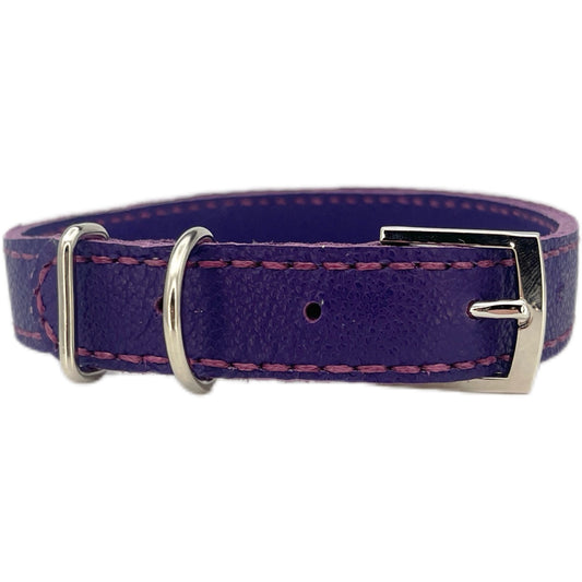 Medium Purple Leather Collar