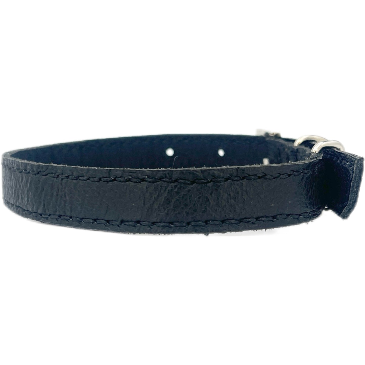 Medium Black Leather Collar