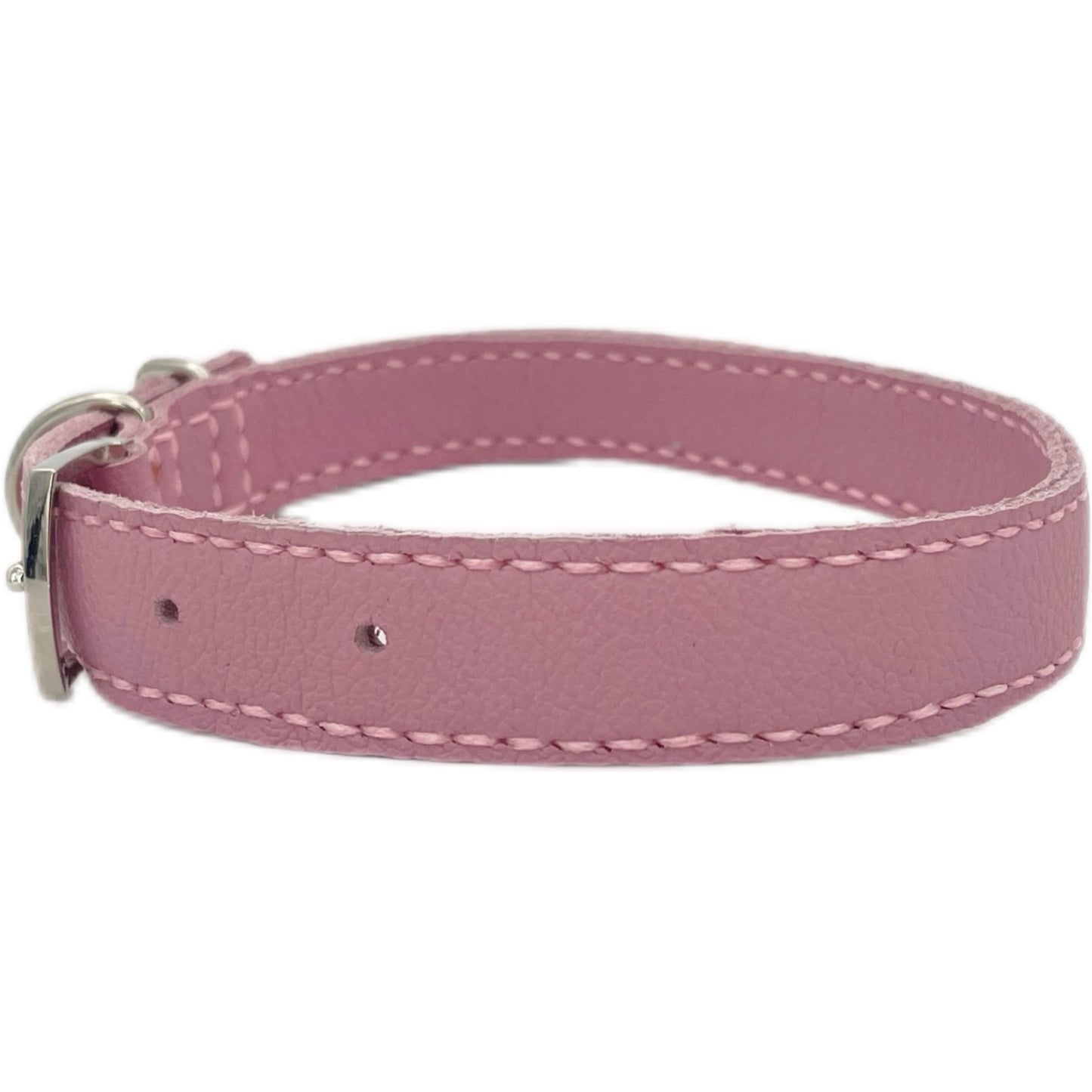 Medium Pink Leather Collar