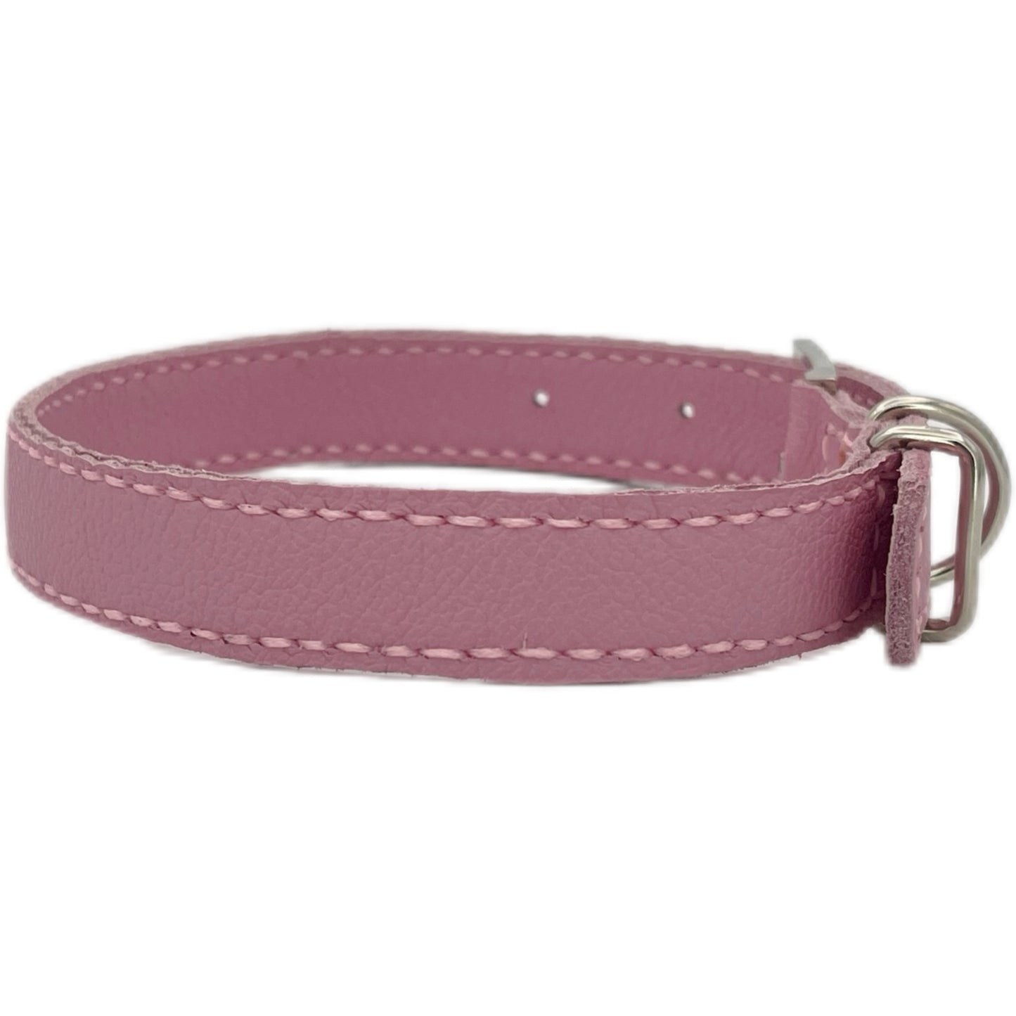 Large Pink Leather Collar