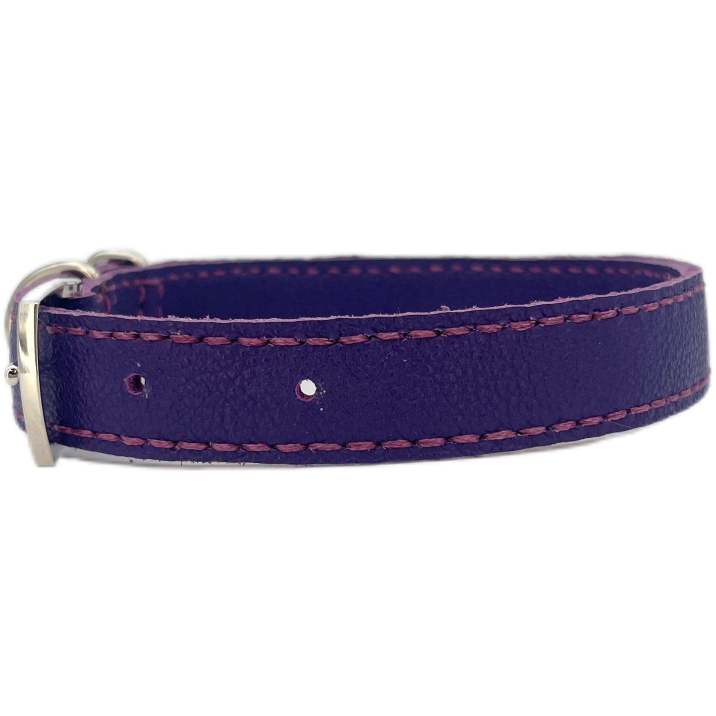 Medium Purple Leather Collar