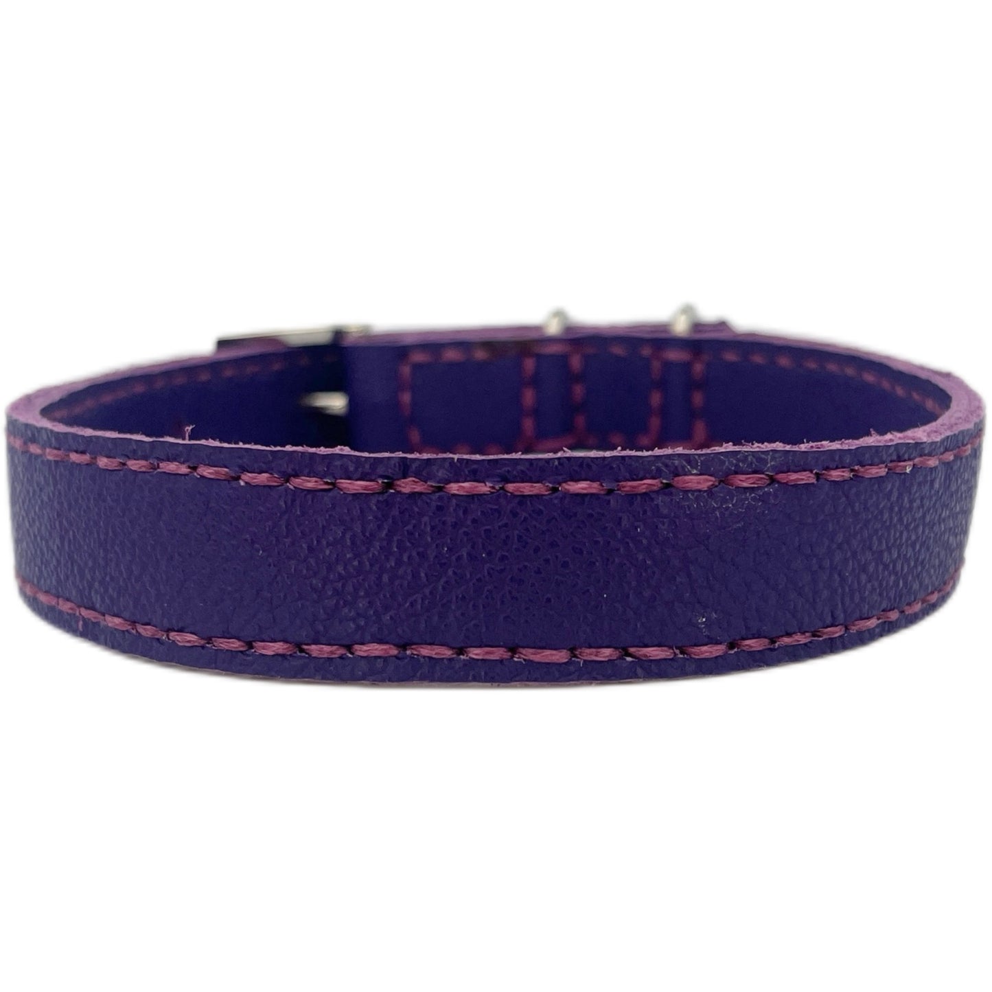 Medium Purple Leather Collar