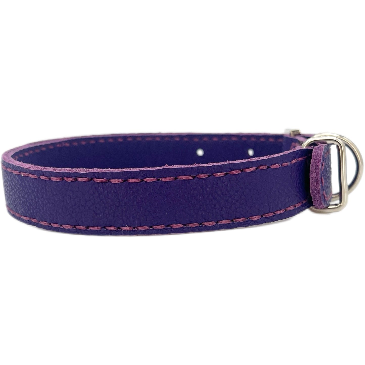 Medium Purple Leather Collar