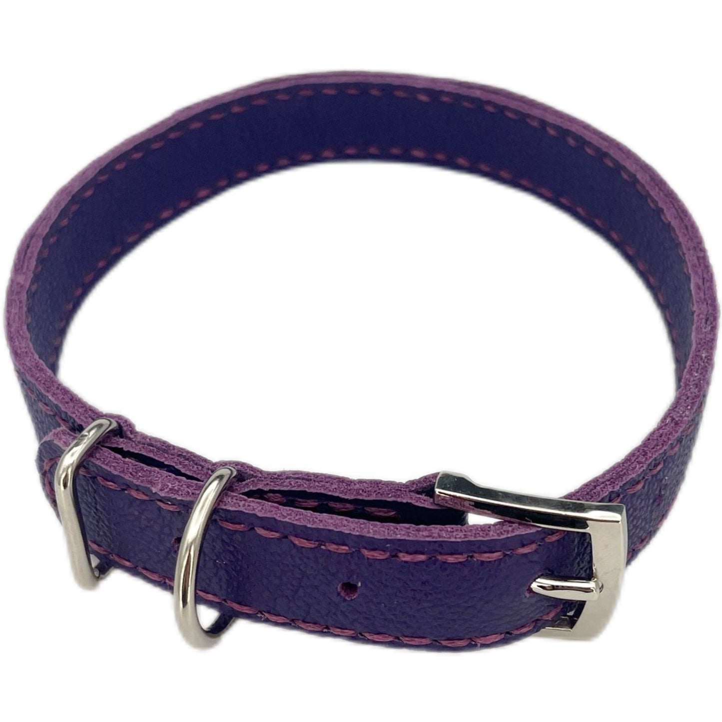 Medium Purple Leather Collar