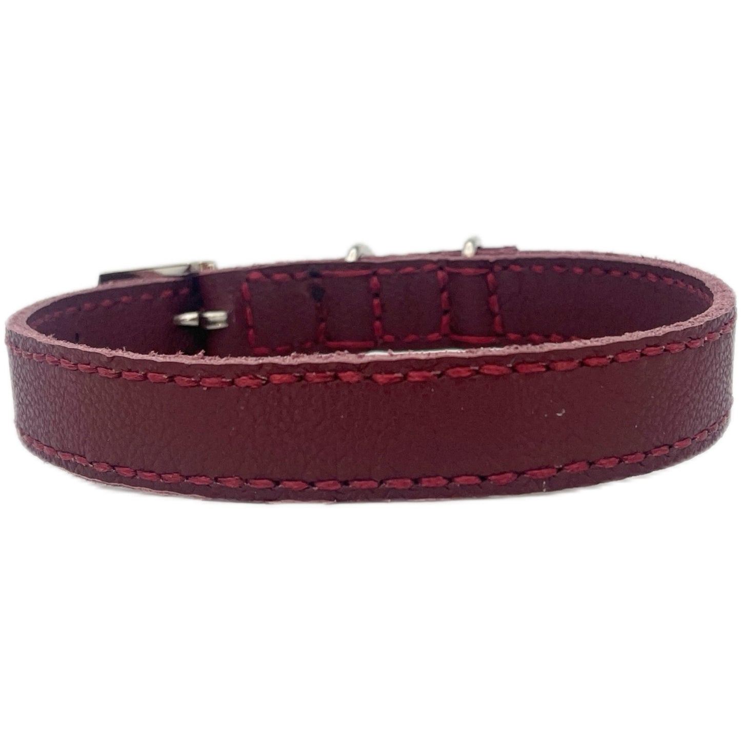 Medium Red Leather Collar