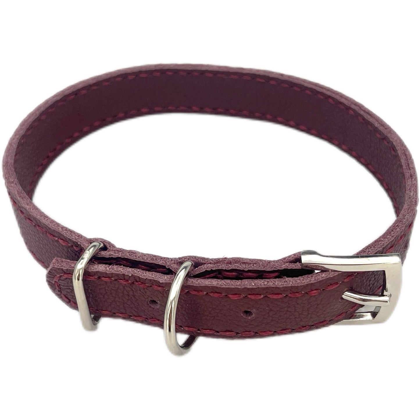 Medium Red Leather Collar
