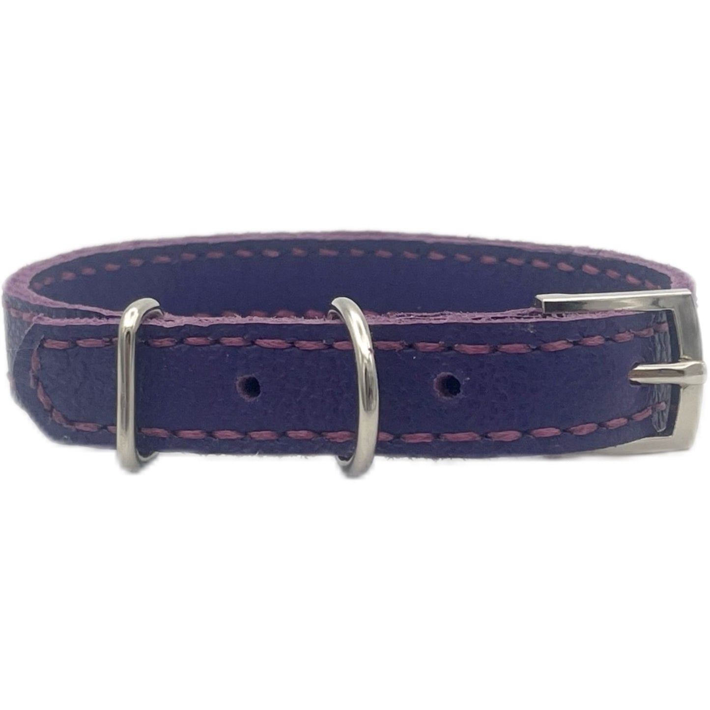 Small Purple Leather Collar