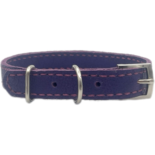 Small Purple Leather Collar