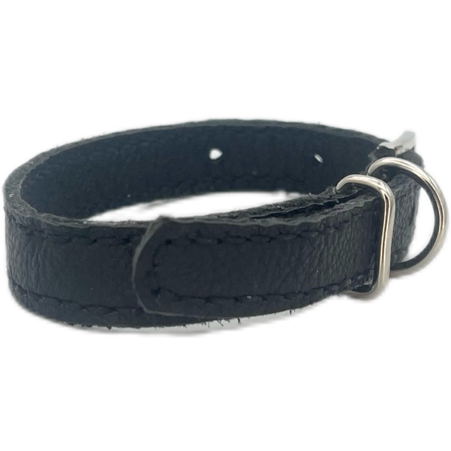 Extra Small Black Leather Collar
