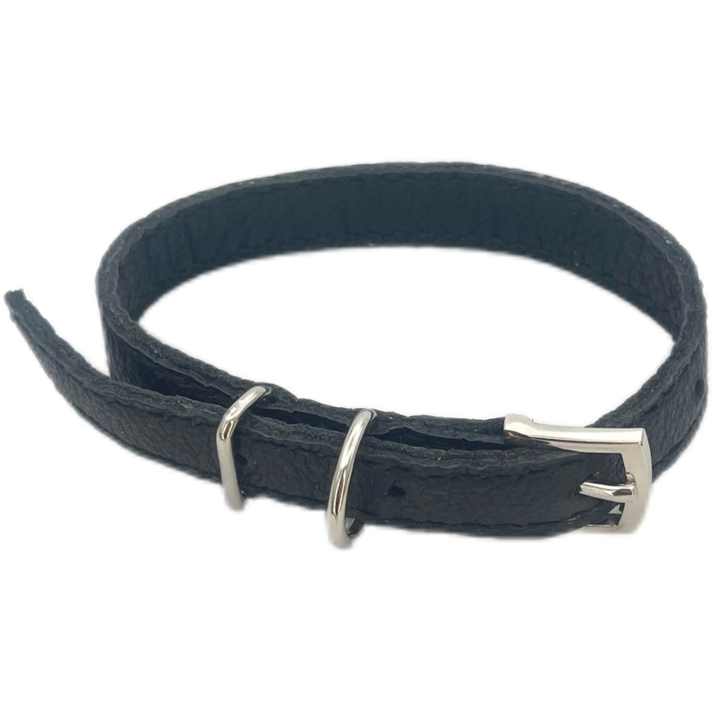 Small Black Leather Collar