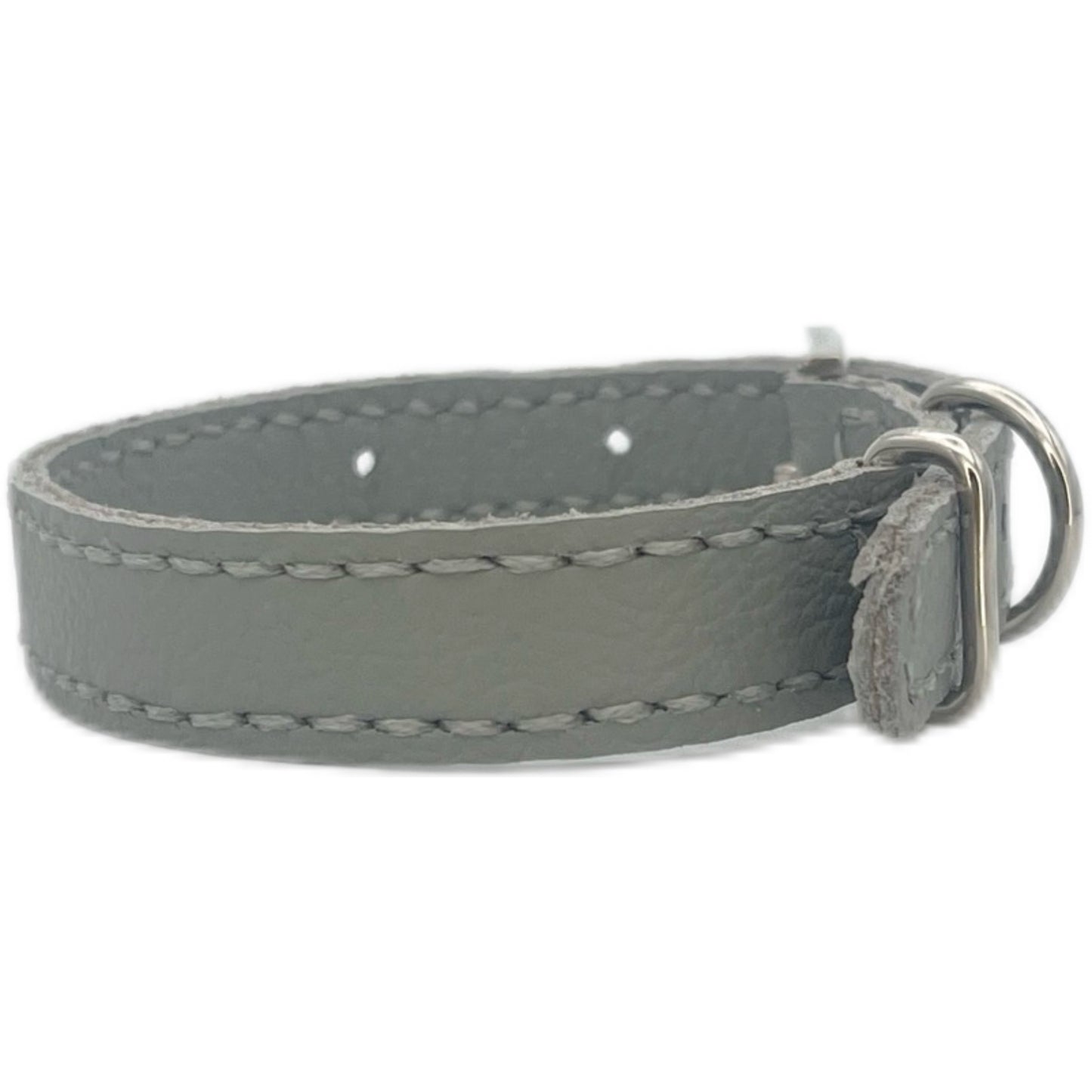 Small Grey Leather Collar