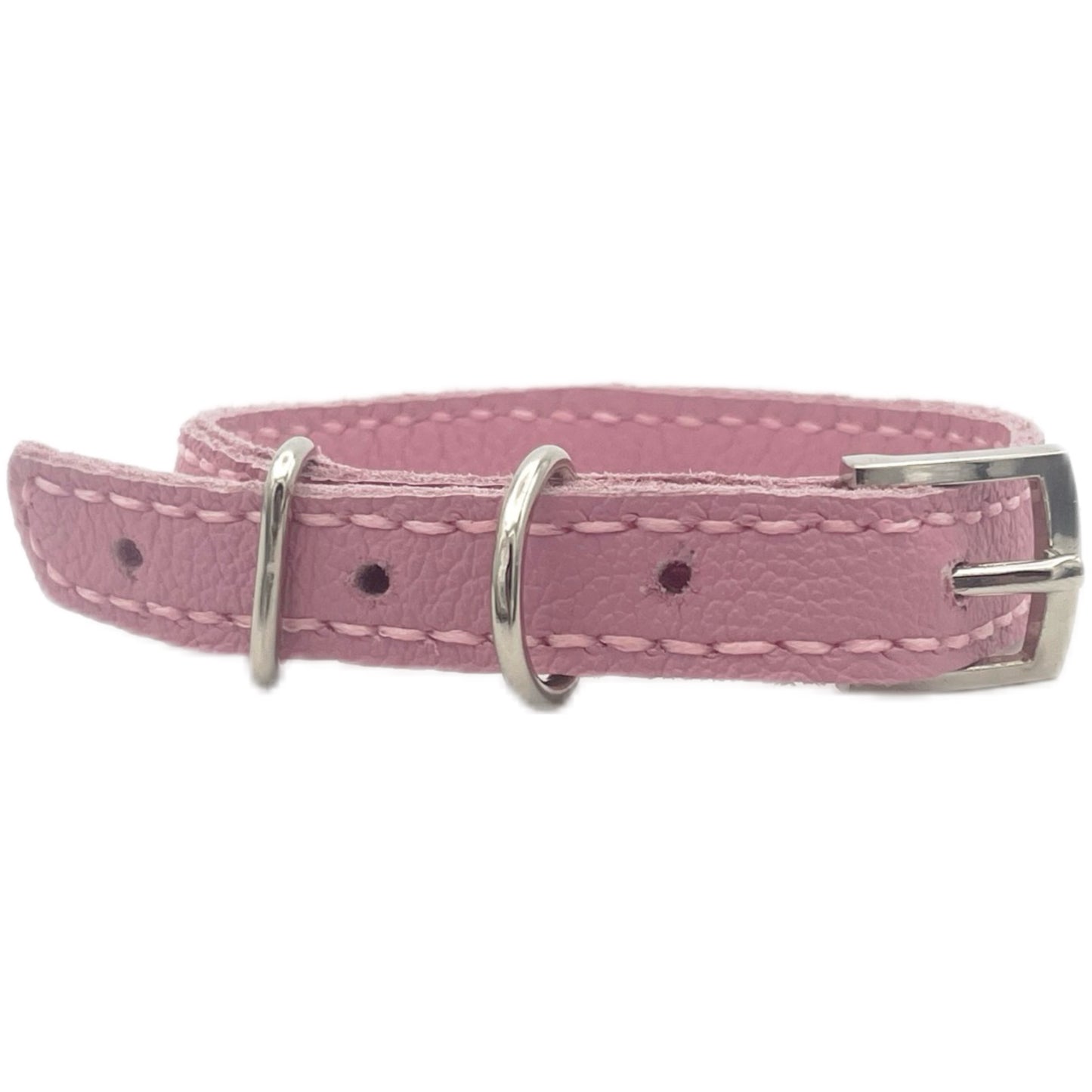 Small Pink Leather Collar