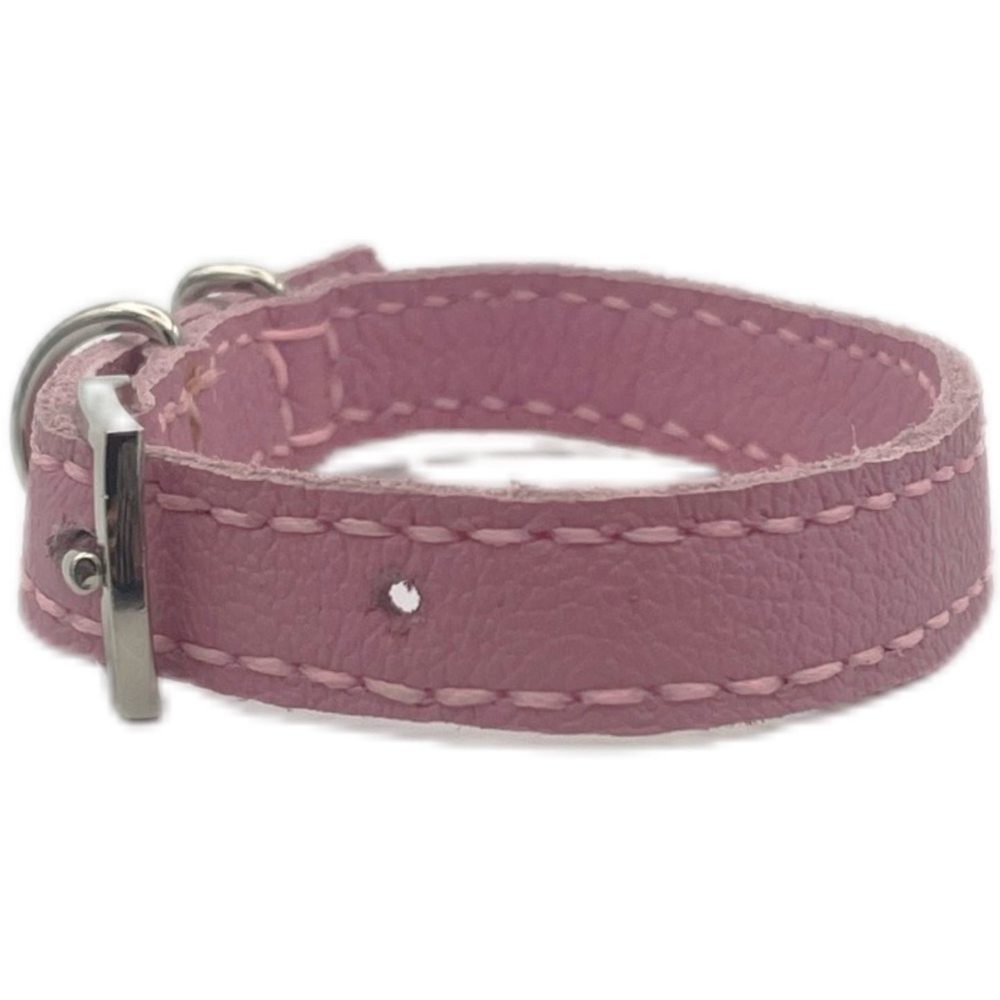 Small Pink Leather Collar