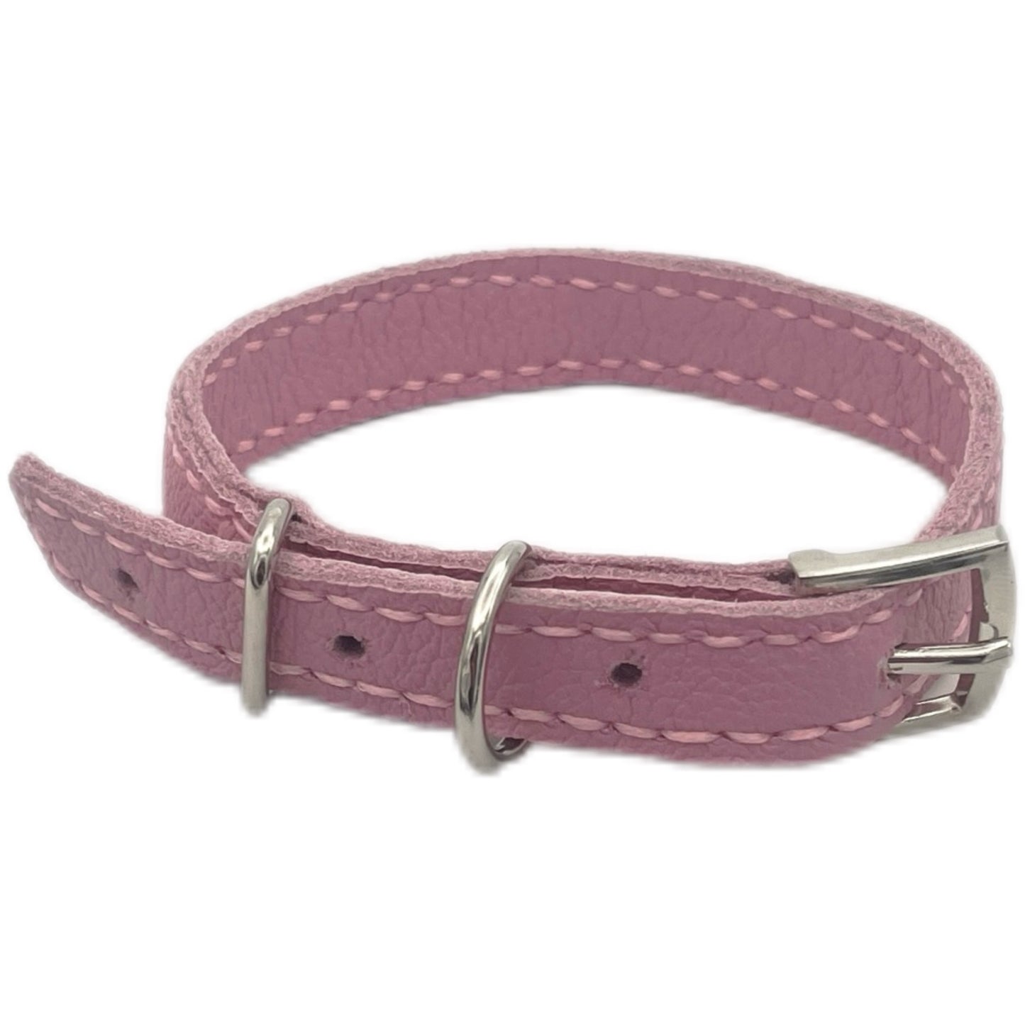 Small Pink Leather Collar