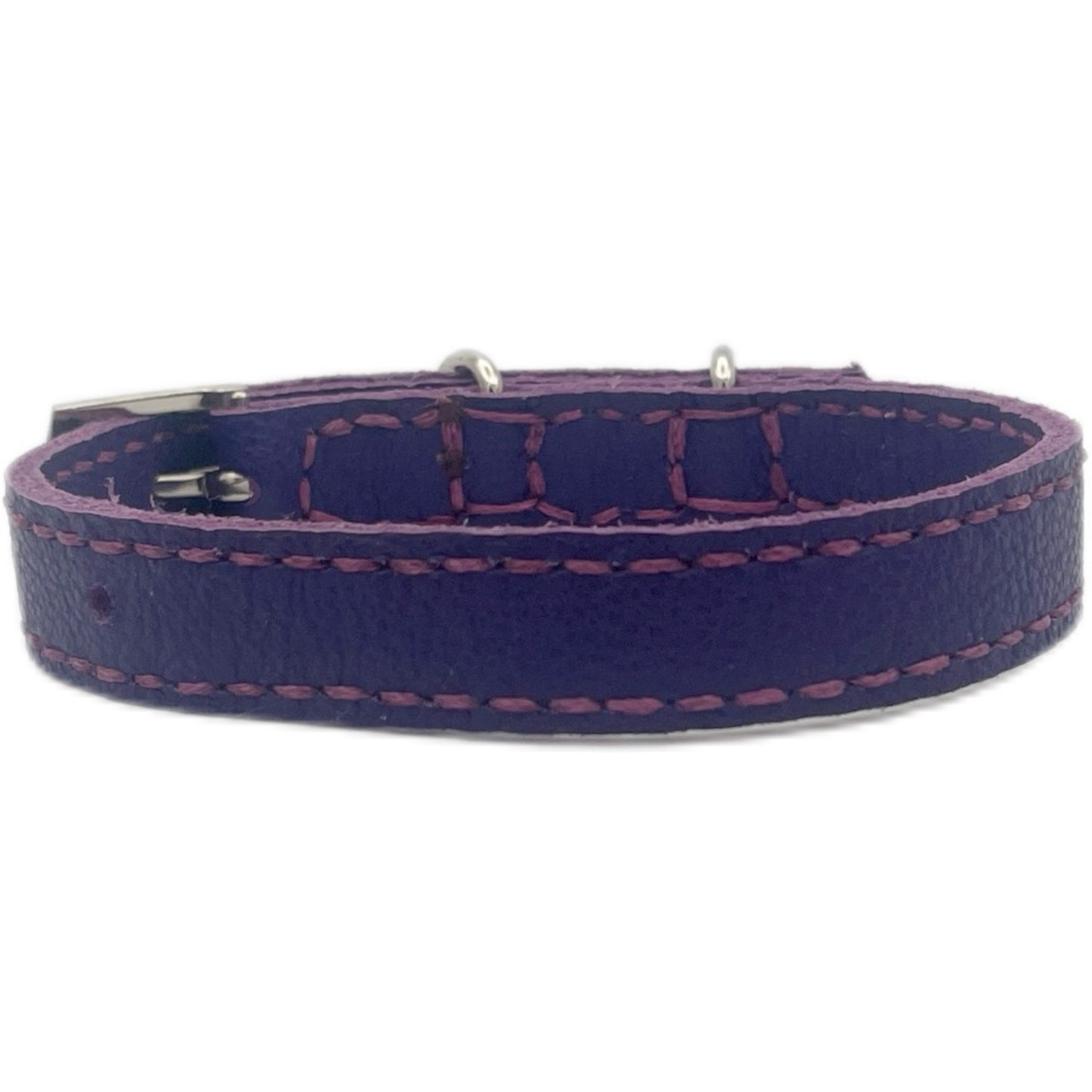 Small Purple Leather Collar