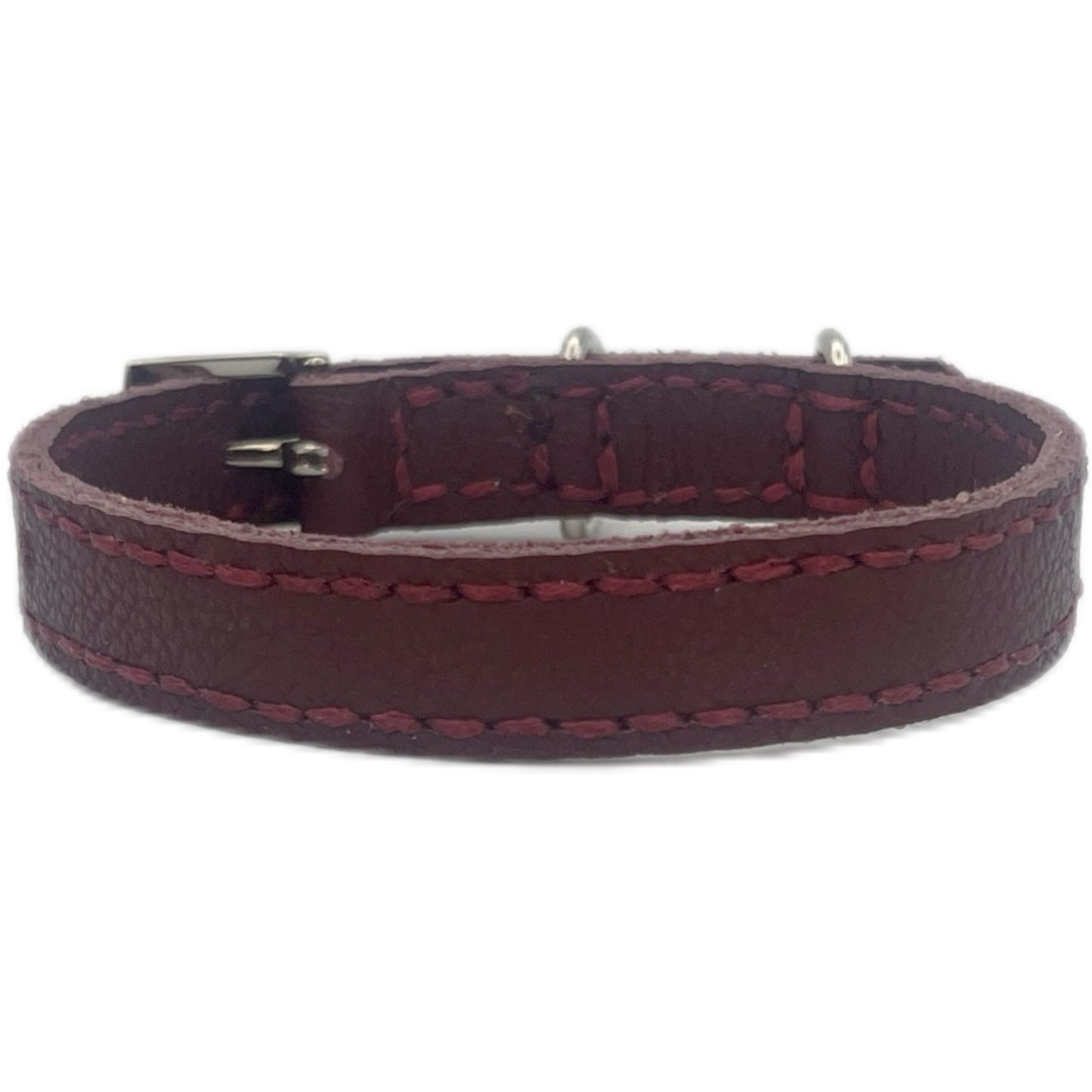 Extra Small Red Leather Collar