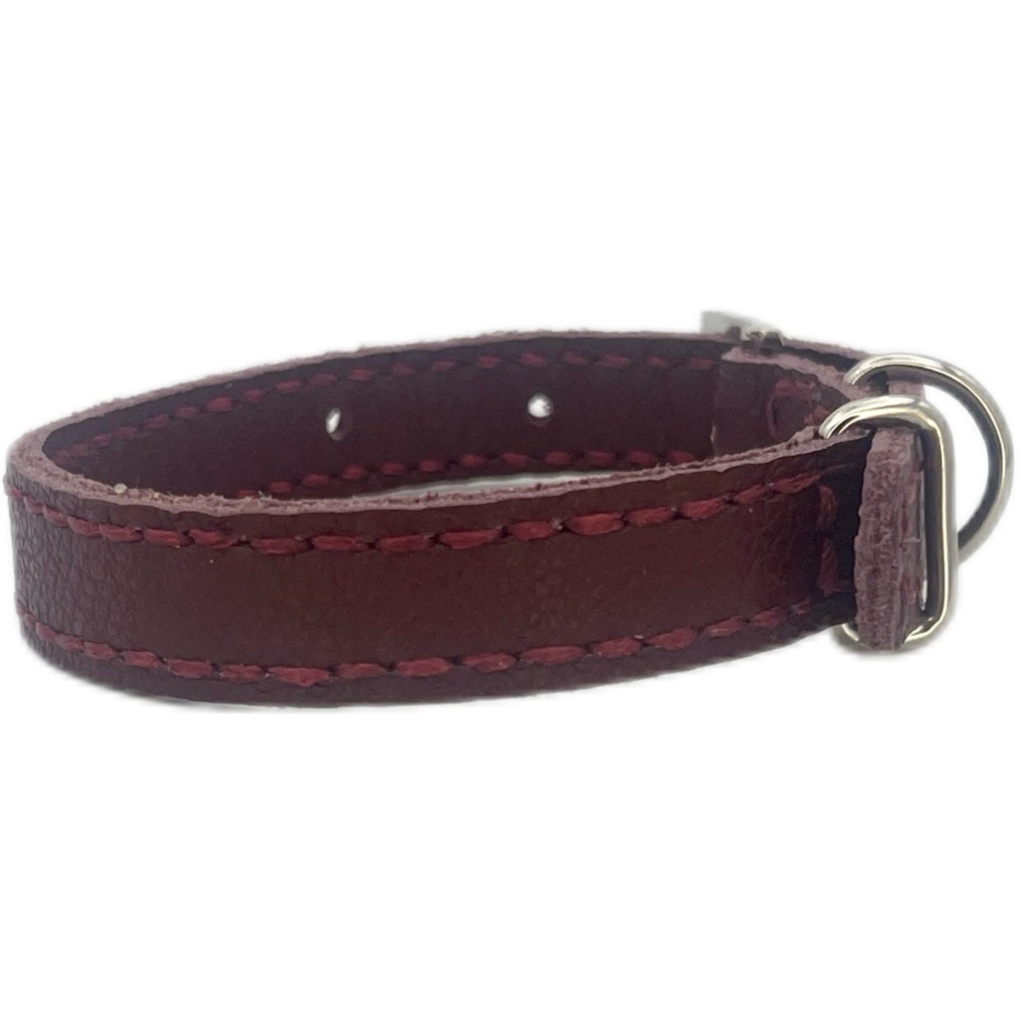 Small Red Leather Collar